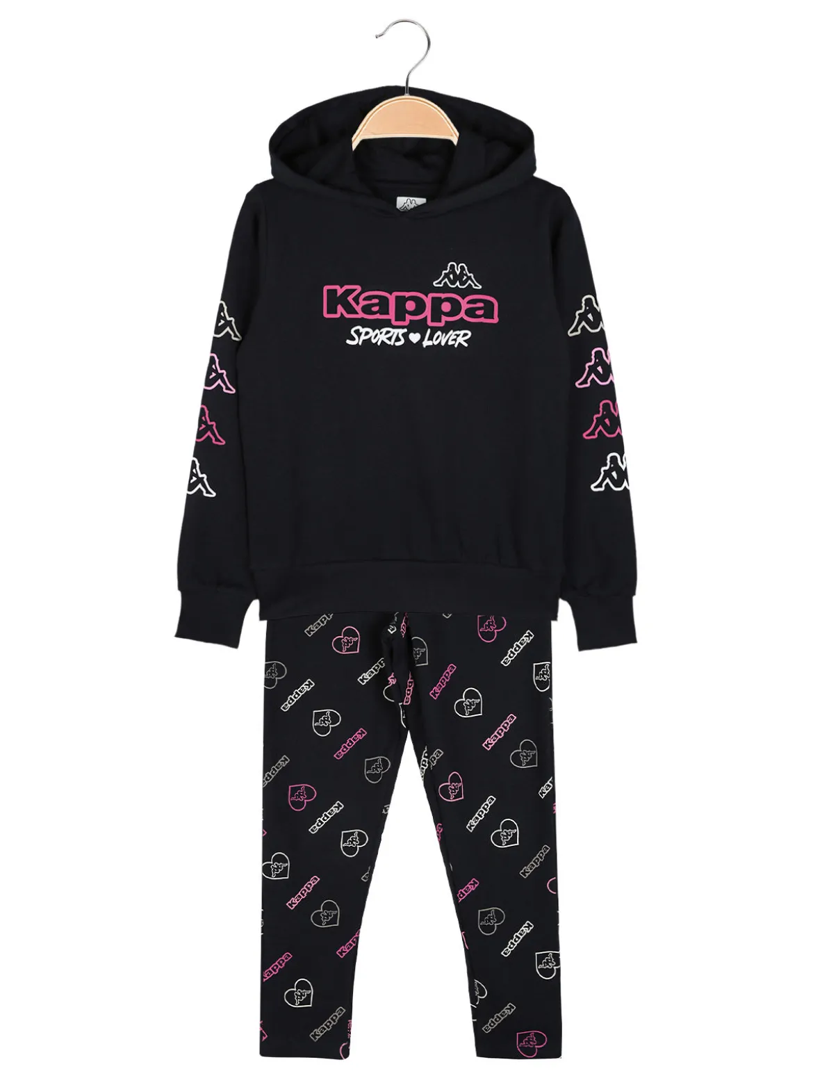 Kappa Completo tuta 2 pezzi da bambina con cappuccio - blu scuro
