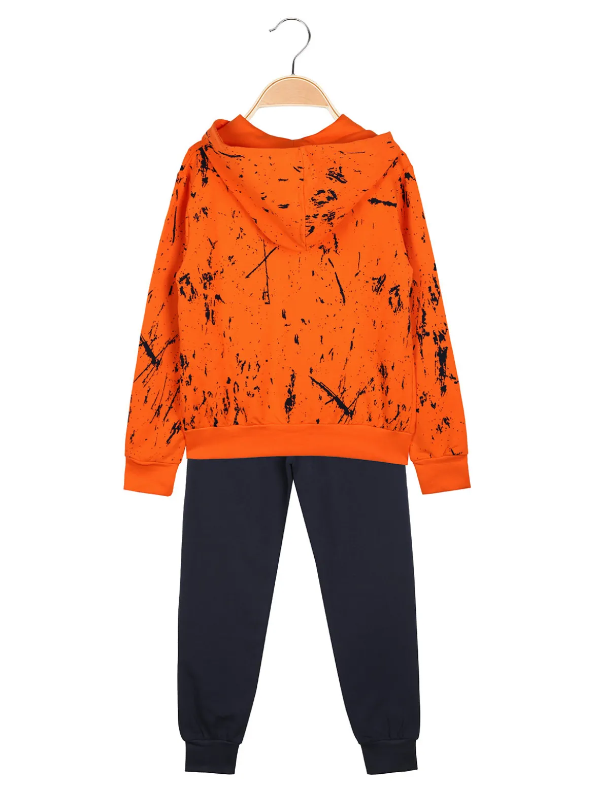 Kappa Completo tuta 2 pezzi da bambino con cappuccio e zip - arancione