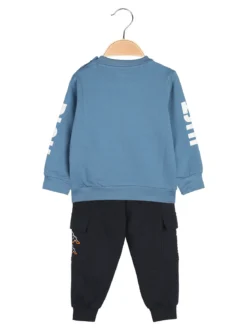 Kappa Completo tuta 2 pezzi da neonato con interno felpato - blu