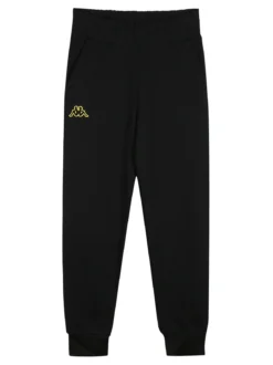 Kappa Completo tuta 2 pezzi da ragazzo in cotone con logo - nero