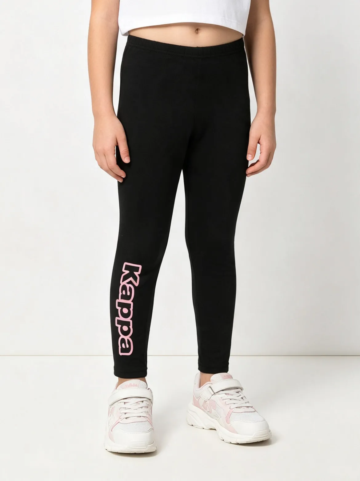 Kappa Leggings sportivo da bambina con logo - nero