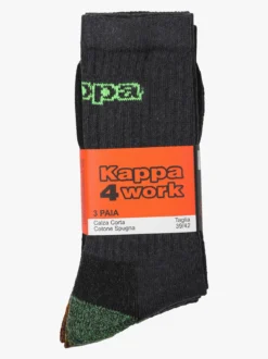 Kappa 3 Paia di calze corte da uomo in spugna