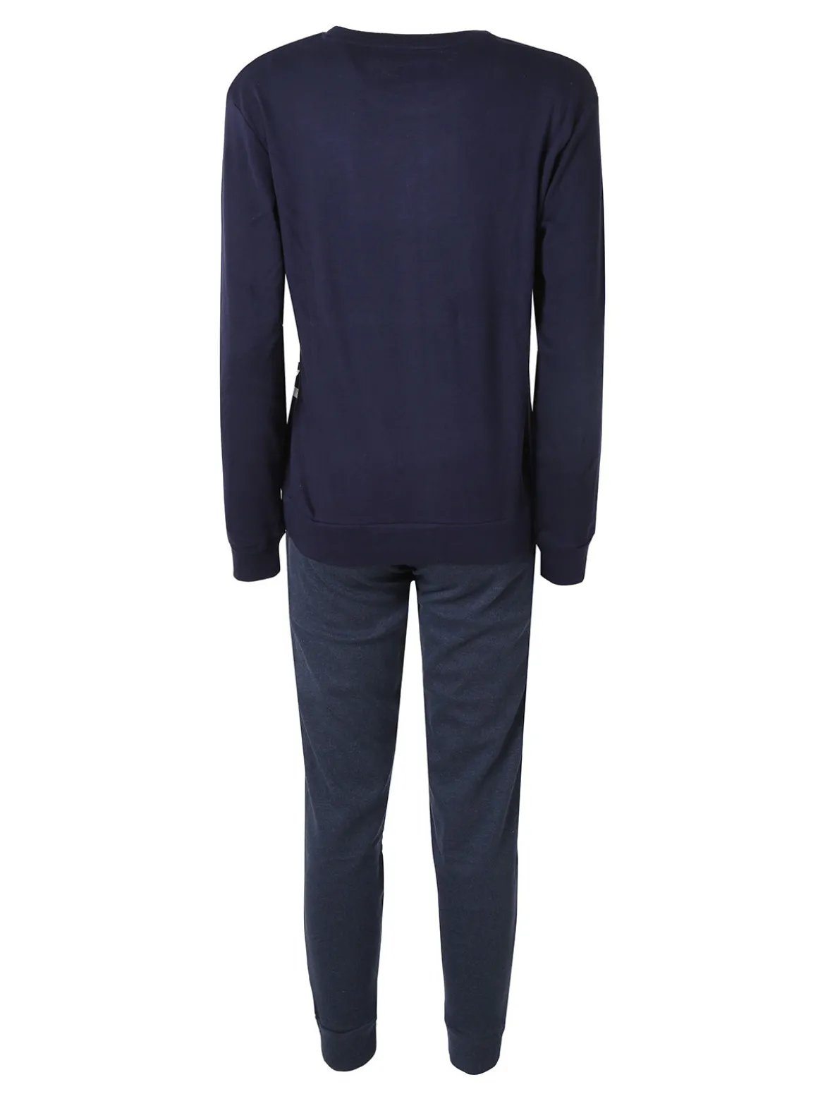 Kappa Pigiama donna in cotone interlock con logo - blu scuro