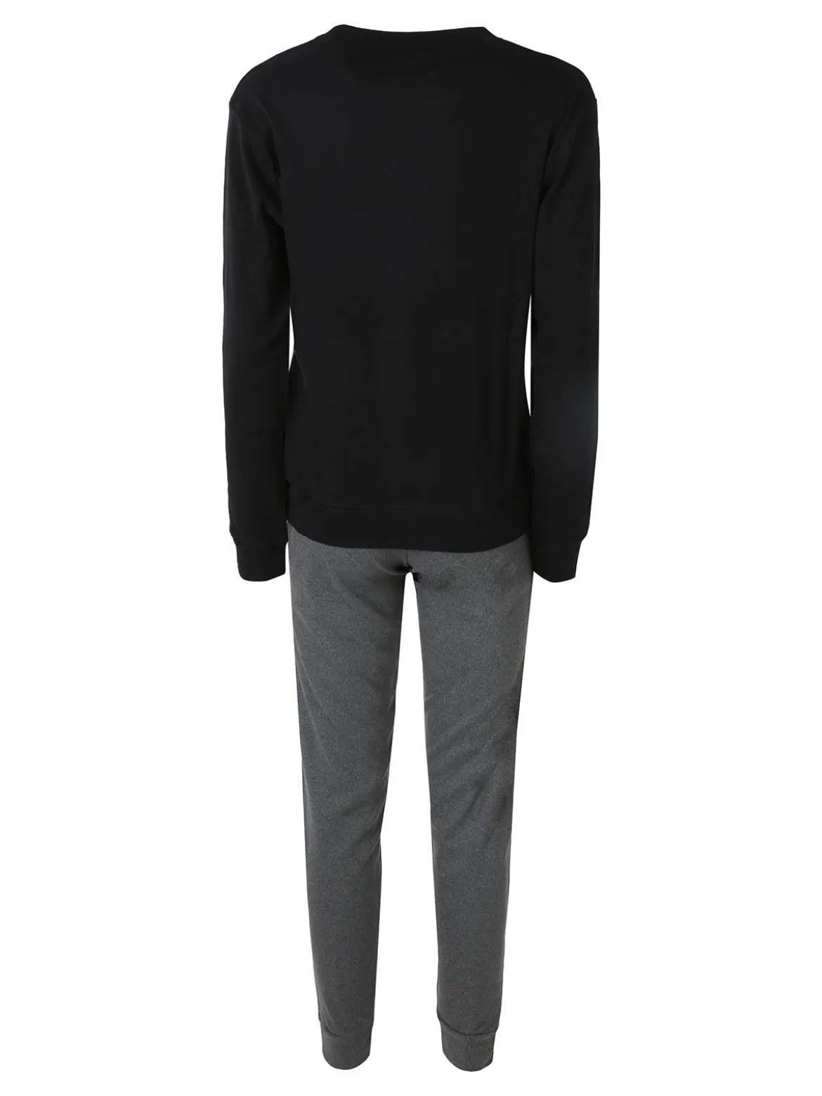 Kappa Pigiama donna in cotone interlock con logo - nero