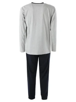 Kappa Pigiama lungo da uomo in cotone - grigio