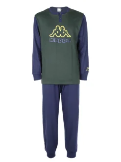 Kappa Pigiama lungo da uomo in cotone interlock
