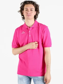 Kappa Polo da uomo in cotone a manica corta con logo
