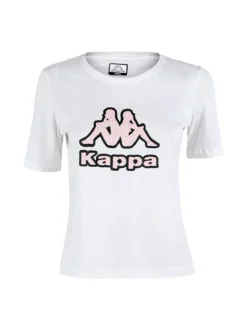 Kappa T-shirt donna in cotone con logo a pois