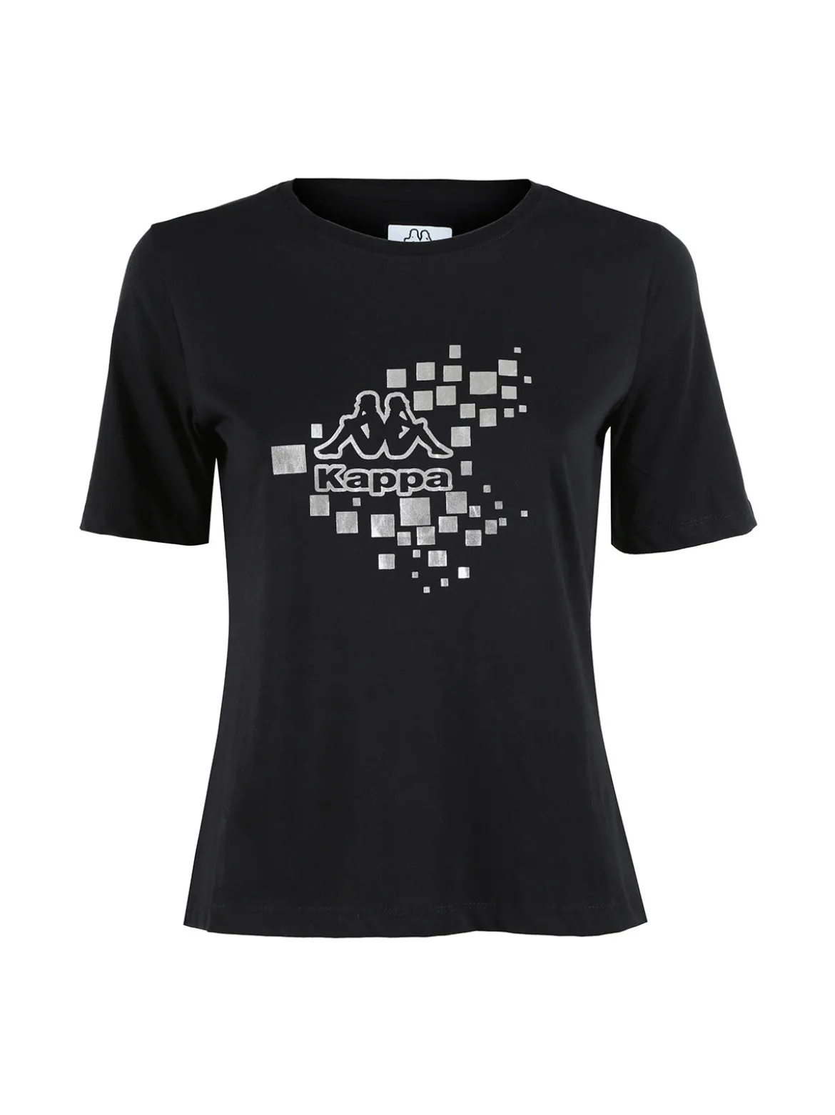 Kappa T-shirt donna in cotone con logo metallizato