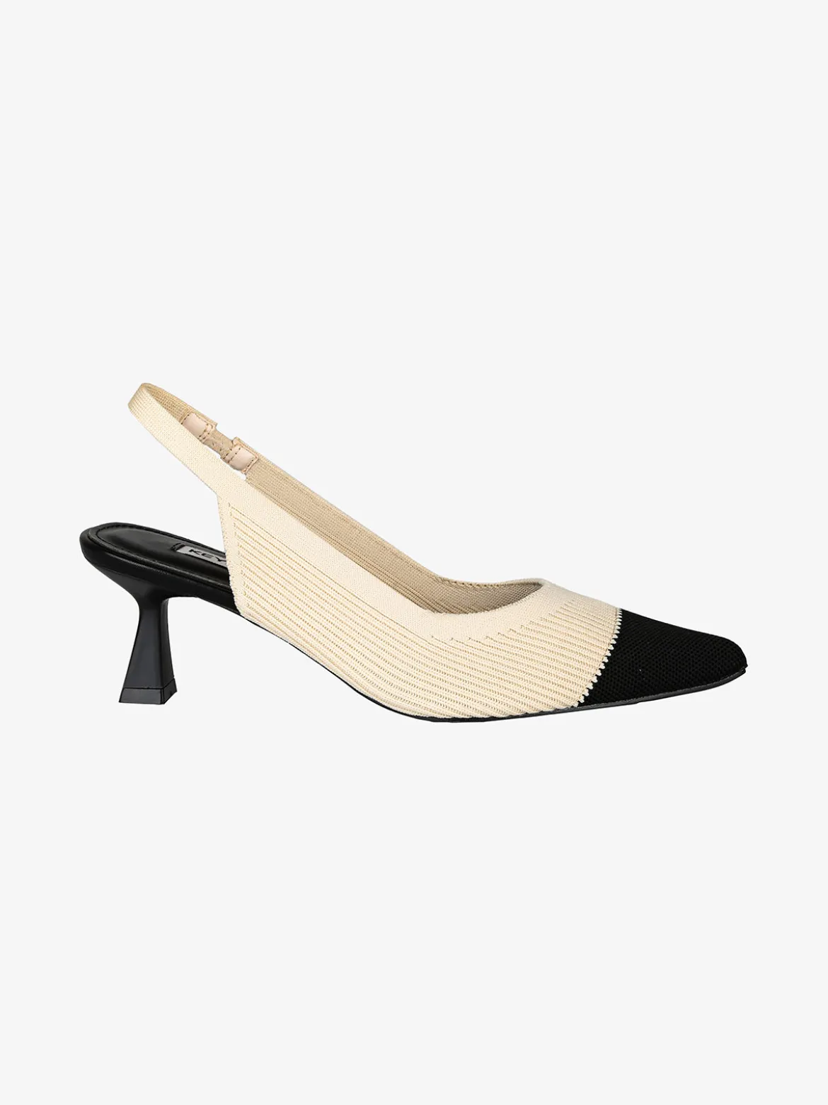 Keys Slingback donna in maglia bicolore con cinturino elastico