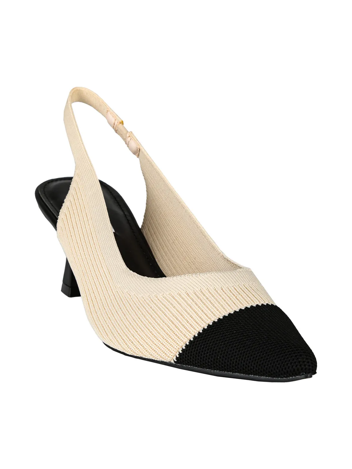 Keys Slingback donna in maglia bicolore con cinturino elastico