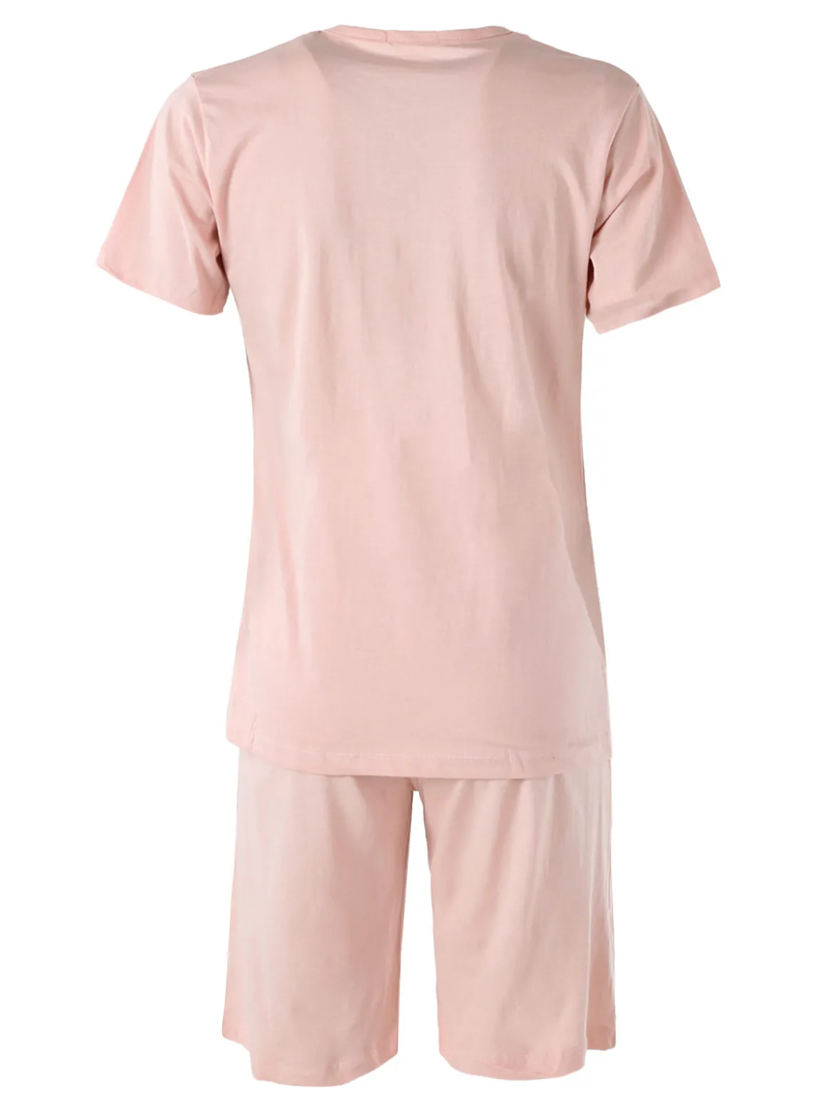 Kissimo Pigiama corto da donna in cotone - rosa