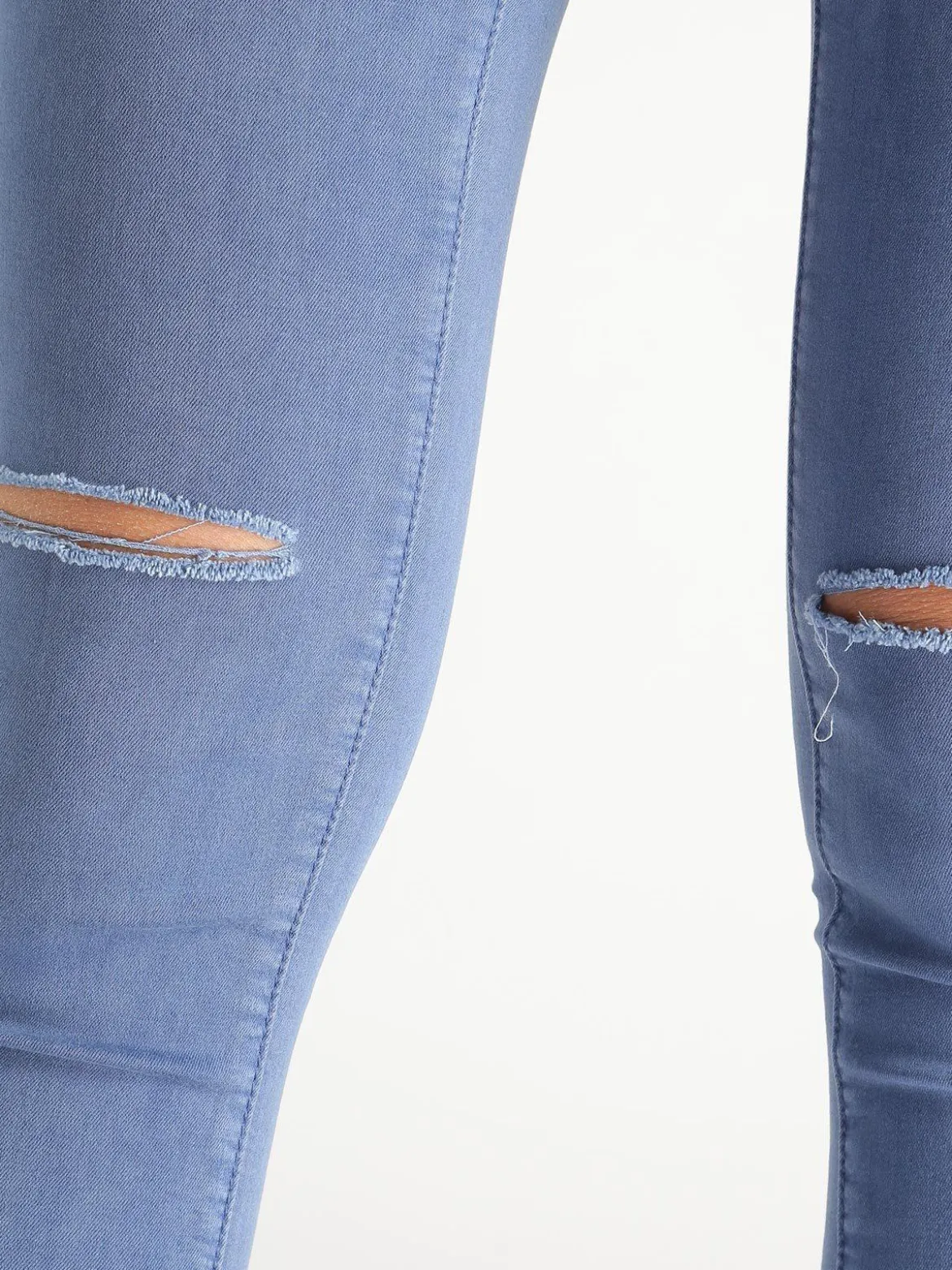Kiss Pink Pantaloni skinny con strappi