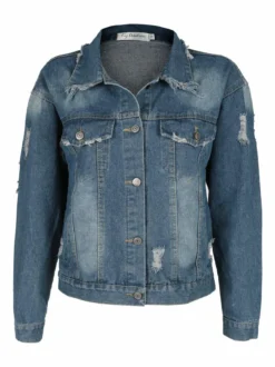 Ky Creation Giacca in jeans oversize donna
