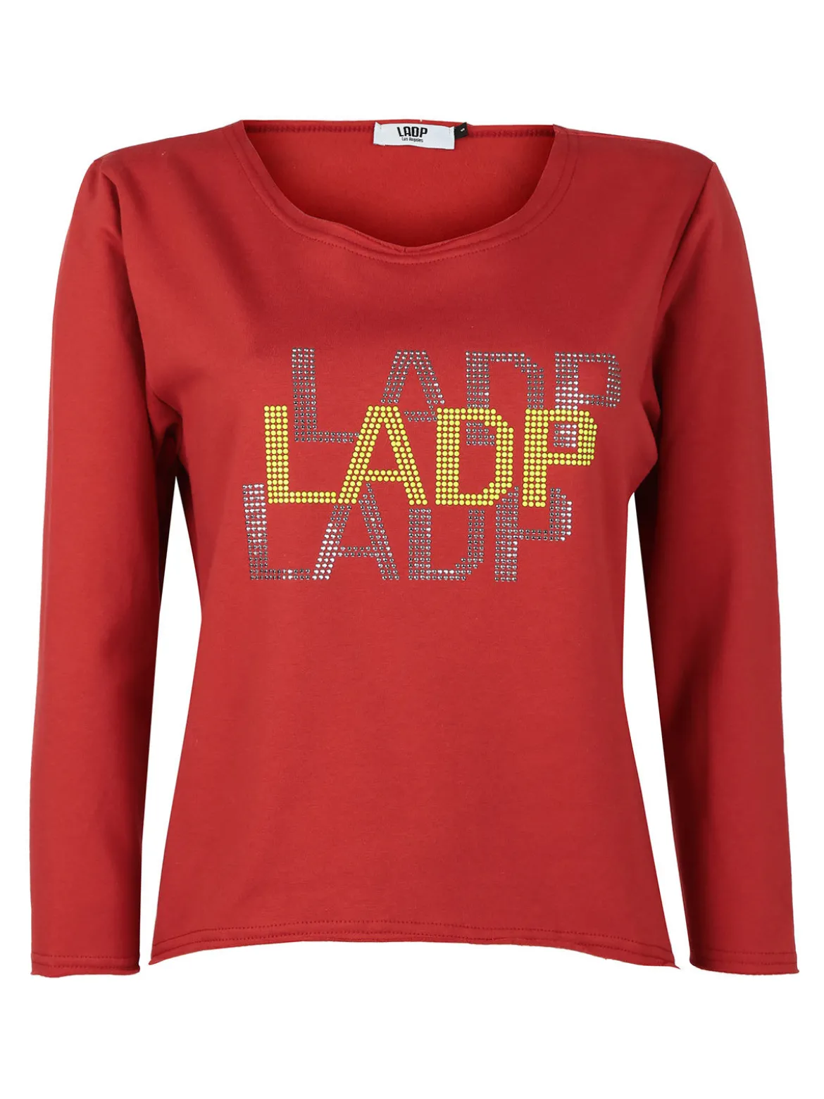 Ladp Felpa donna girocollo con borchie