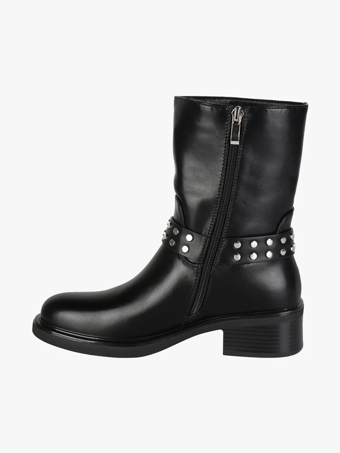 La Flor Stivaletti donna biker con cinturino di borchie