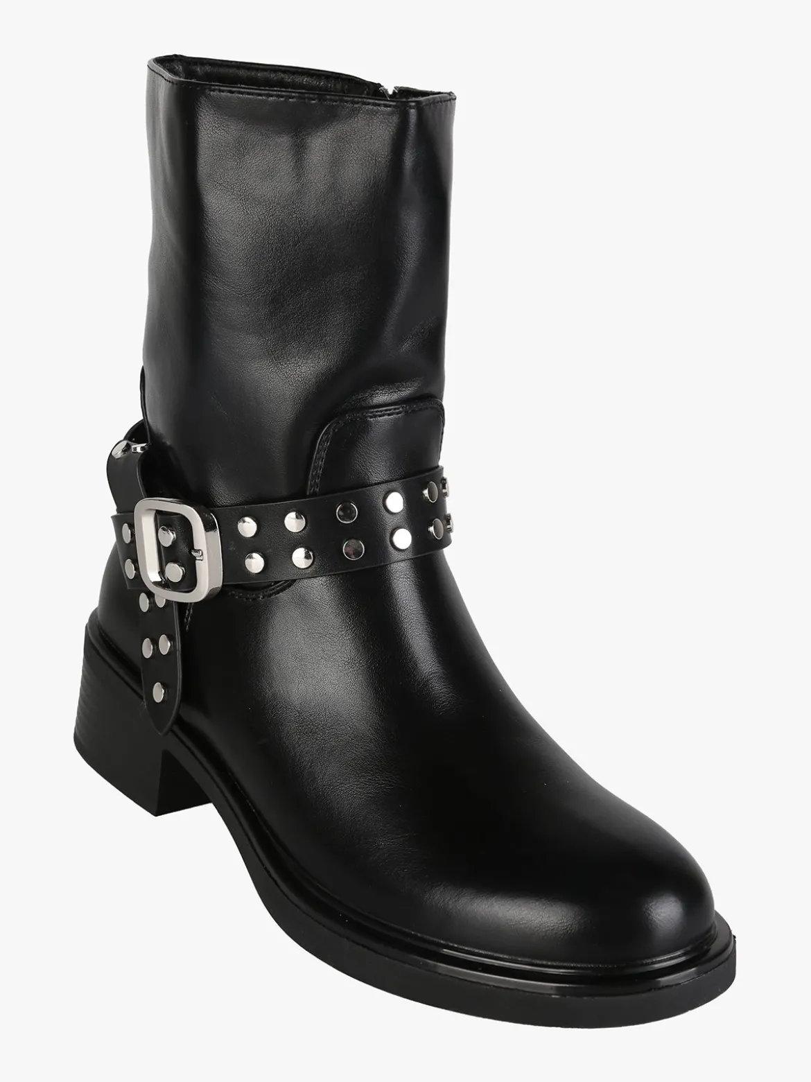La Flor Stivaletti donna biker con cinturino di borchie