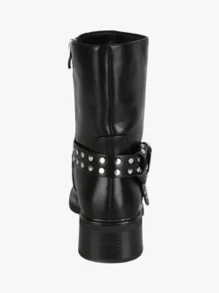 La Flor Stivaletti donna biker con cinturino di borchie