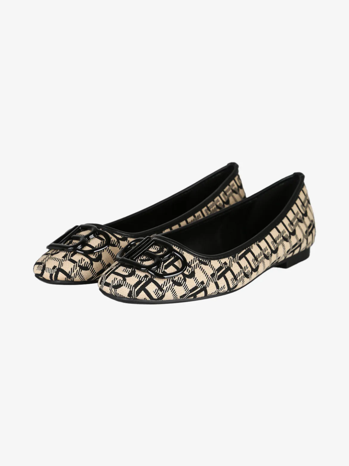 Laura Biagiotti Ballerine donna in tessuto con stampa logo