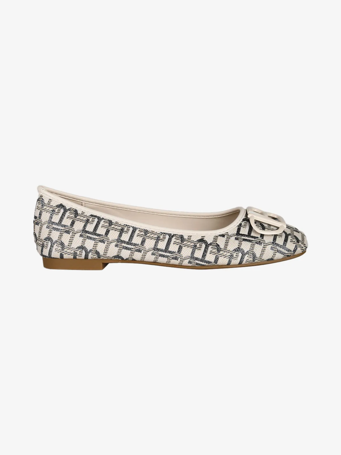 Laura Biagiotti Ballerine donna in tessuto con stampa logo