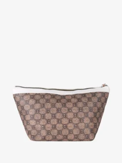 Laura Biagiotti Beauty case donna in ecopelle con logo - bianco
