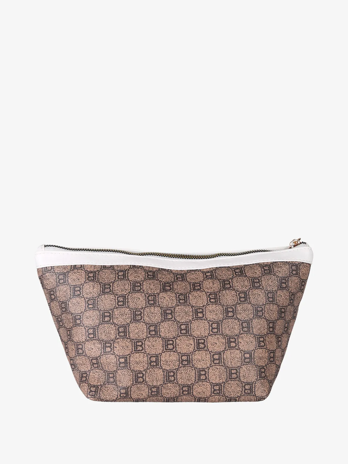 Laura Biagiotti Beauty case donna in ecopelle con logo - bianco
