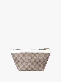 Laura Biagiotti Beauty case donna mini in ecopelle con logo - bianco