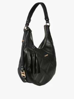 Laura Biagiotti Borsa donna hobo con trama a rombi - nero