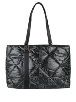 Laura Biagiotti Borsa donna shopping in tessuto impermeabile - nero