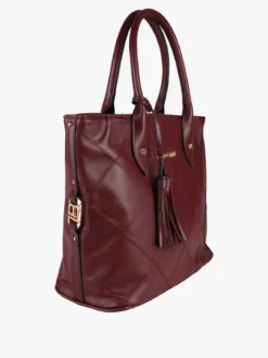 Laura Biagiotti Borsa donna tote con trama a rombi - bordeaux