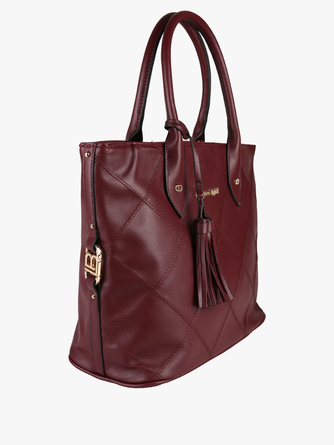 Laura Biagiotti Borsa donna tote con trama a rombi - bordeaux
