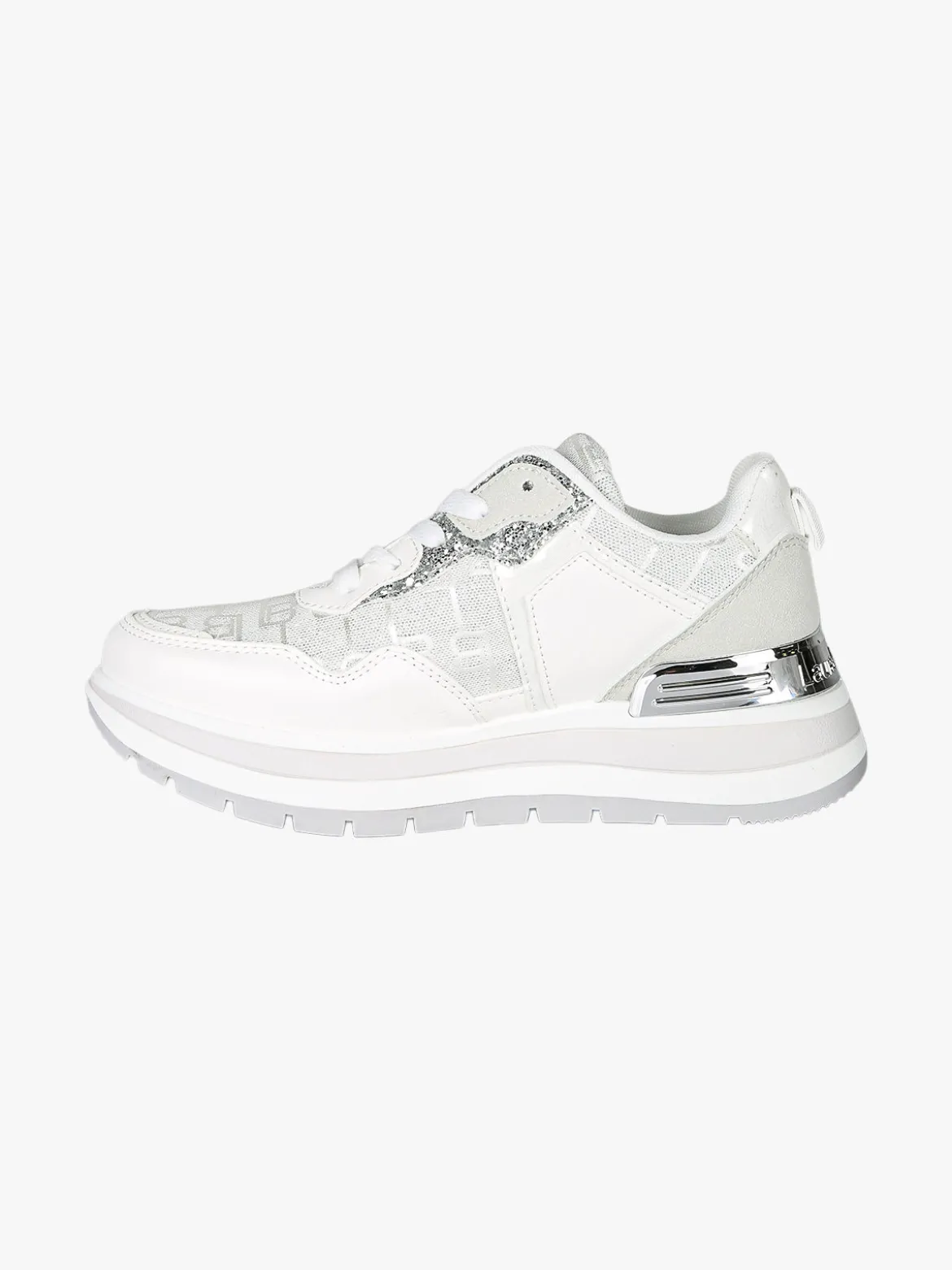 Laura Biagiotti Sneakers da donna con paltform e glitter - bianco