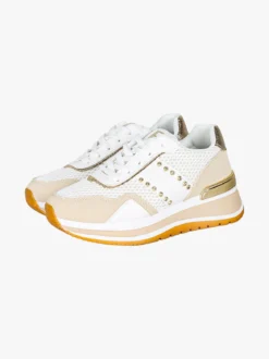 Laura Biagiotti Sneakers donna con paltform e strass - beige