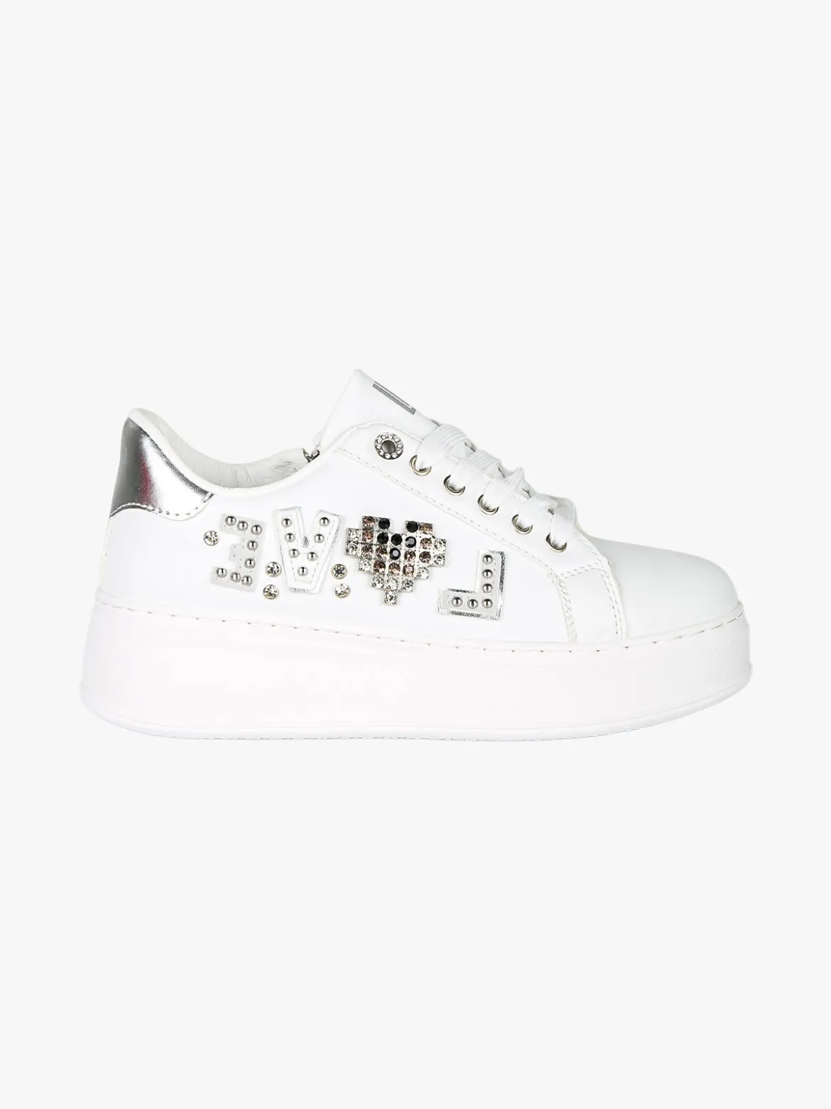 Laura Biagiotti Sneakers donna gioiello con platform - argento