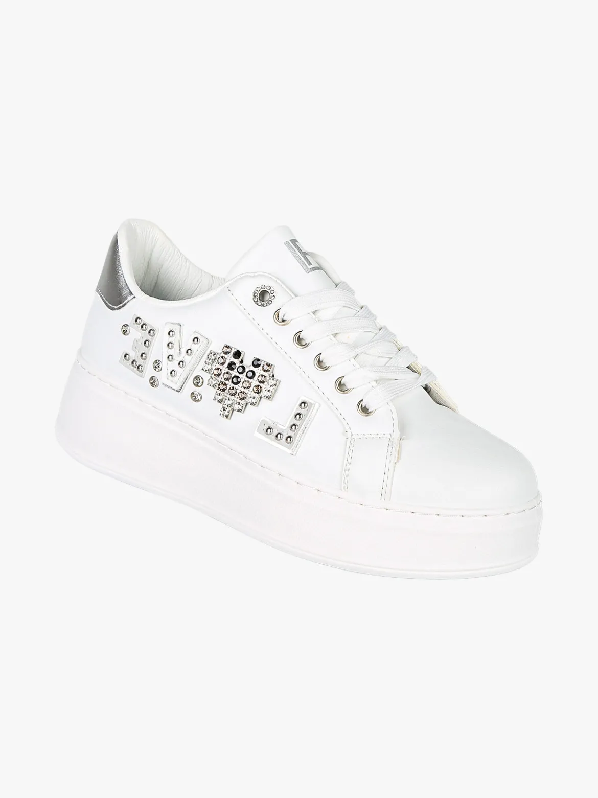 Laura Biagiotti Sneakers donna gioiello con platform - argento