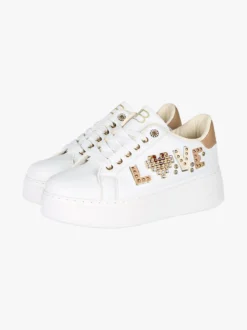 Laura Biagiotti Sneakers donna gioiello con platform - oro