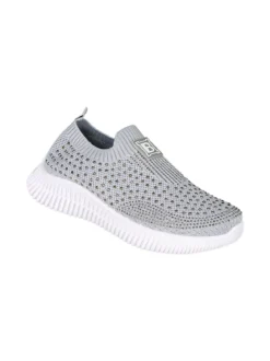 Laura Biagiotti Sneakers donna slip on con borchie - grigio