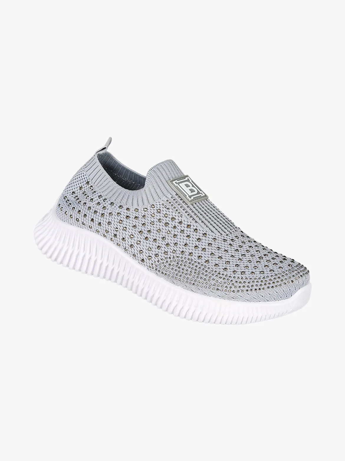 Laura Biagiotti Sneakers donna slip on con borchie - grigio