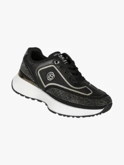 Laura Biagiotti Sneakers donna stringata con micro borchie - nero