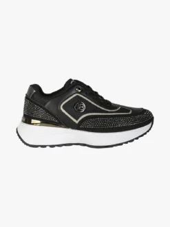 Laura Biagiotti Sneakers donna stringata con micro borchie - nero