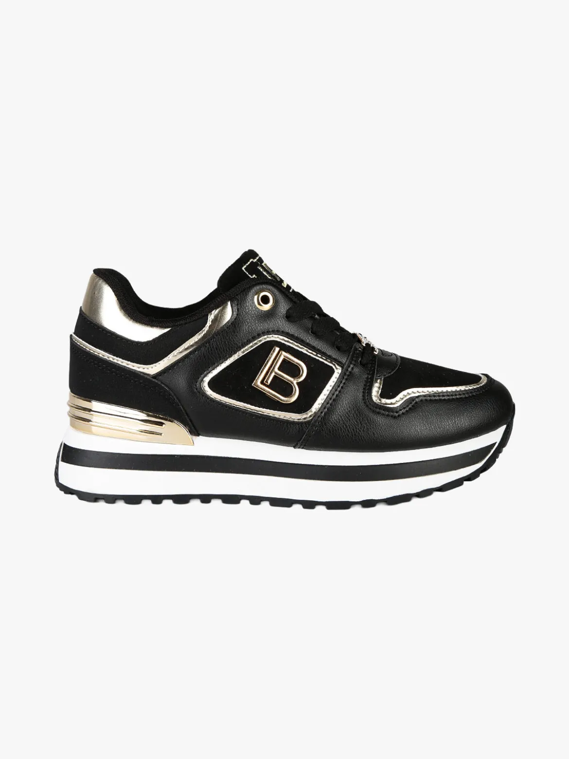 Laura Biagiotti Sneakers donna stringate con platform - nero