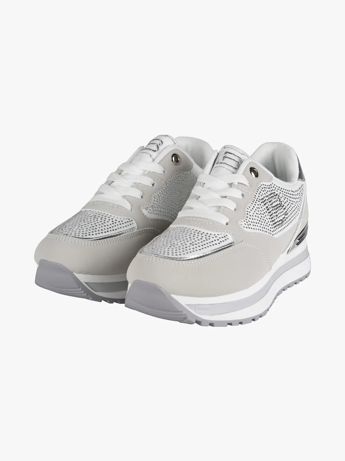 Laura Biagiotti Sneakers donna stringate con strass e platform