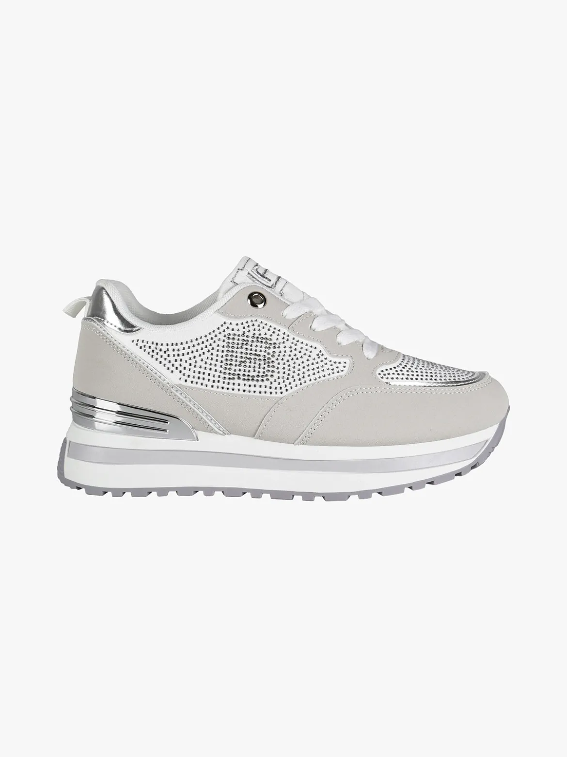 Laura Biagiotti Sneakers donna stringate con strass e platform
