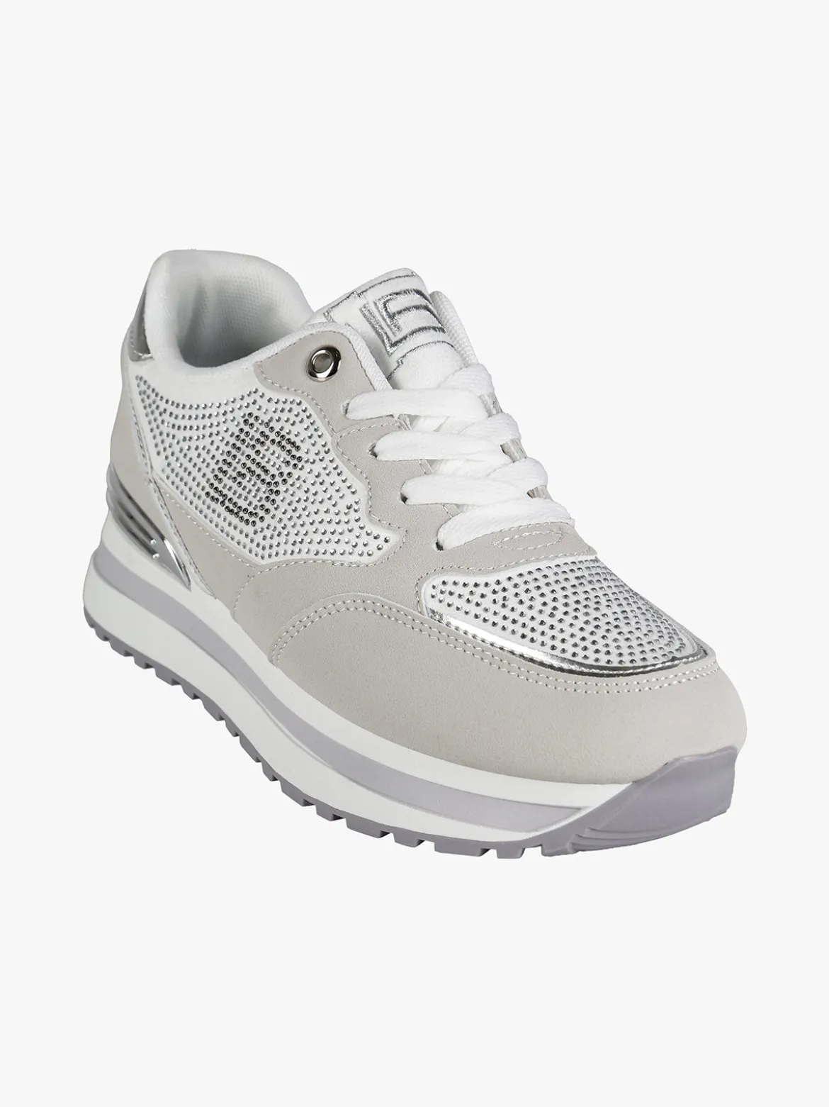 Laura Biagiotti Sneakers donna stringate con strass e platform