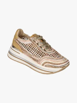 Laura Biagiotti Sneakers donna traforate con platform - oro