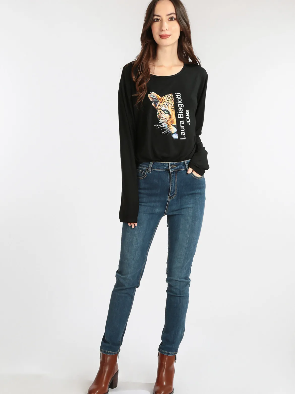 Laura Biagiotti T-shirt da donna lunga con stampa