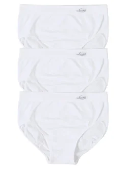 Liabel Confezione da 3 slip donna a vita alta in microfibra - bianco