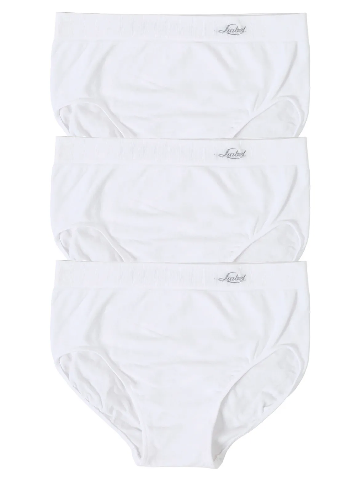 Liabel Confezione da 3 slip donna a vita alta in microfibra - bianco