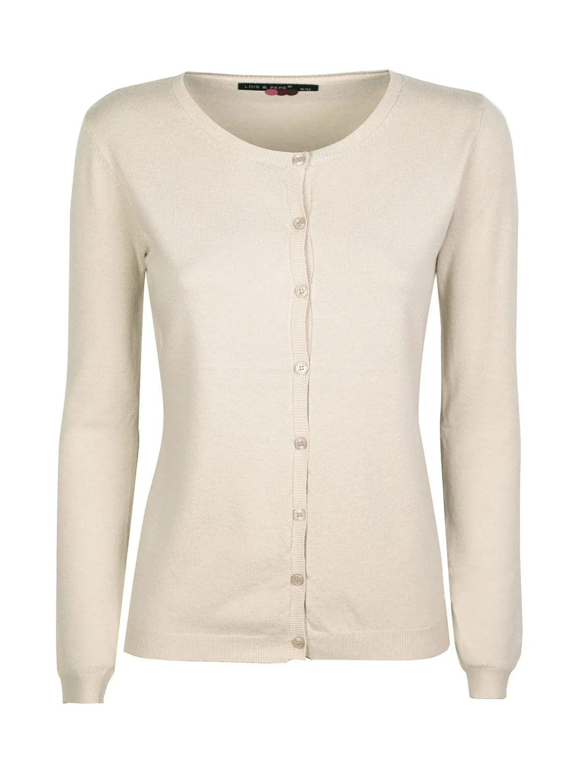 Lois & Pepe Cardigan girocollo da donna con bottoni