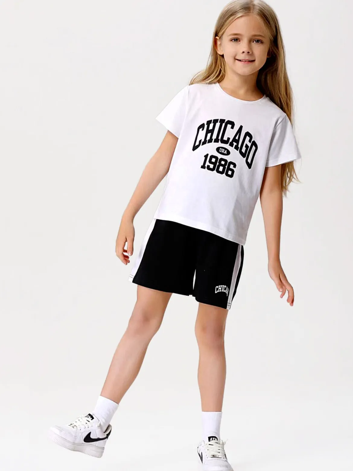 Lollitop Completo corto da bambina con t-shirt e shorts